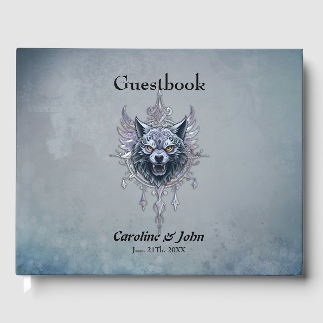 Libro De Visitas Cabeza mística de lobo. (Anverso)