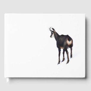 Libro De Visitas Cabra alpina de montaña Chamois minimalista en la 