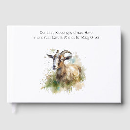 Libro De Visitas Cabra de granja acuarela, personalizado