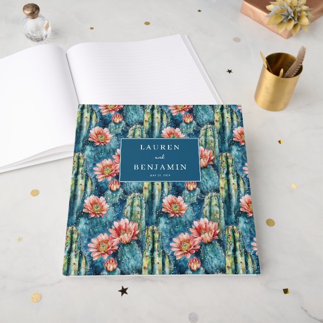 Libro De Visitas Cactus y Flores Botánicos de la Marina Alegres (Anverso Abierto)