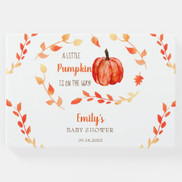 Libro De Visitas Caída Otoño Saltos de Baby Shower de calabaza