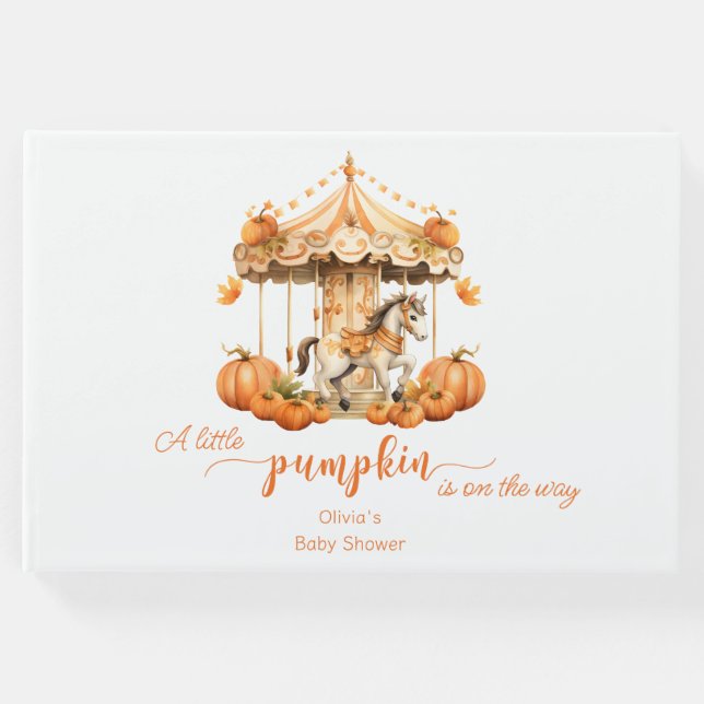 Libro De Visitas Calabaza de carrusel otoño está en camino (Anverso)