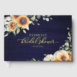 Libro De Visitas Calabaza de girasol Caída Ducha de novia