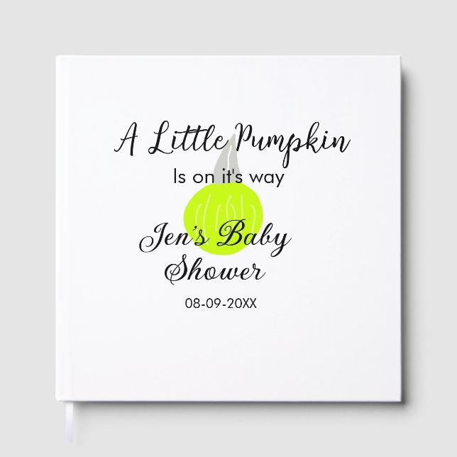 Libro De Visitas Calabaza de neón verde calabaza pequeña está en ca (Anverso)