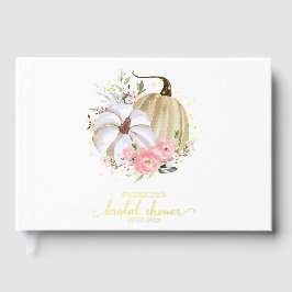 Libro De Visitas Calabaza Floral Rosa Otoño