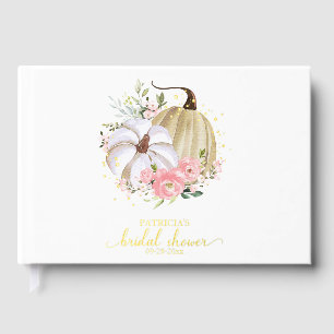 Libro De Visitas Calabaza Floral Rosa Otoño