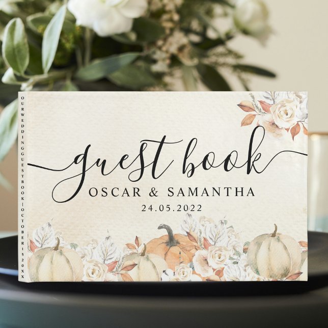 Libro De Visitas Calabazas y flores rusticas otoñales (Subido por el creador)