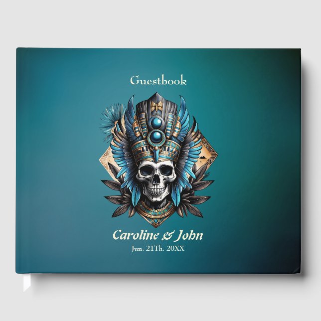 Libro De Visitas Calavera que encarna el aura mística (Anverso)