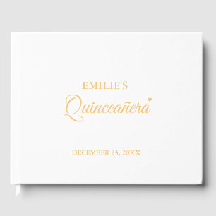 Libro De Visitas Caligrafía minera moderna Quinceanera