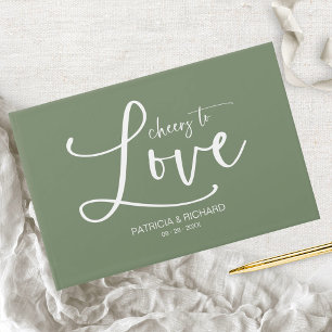 Libro De Visitas Caligrafía moderna Brindis por el amor Boda
