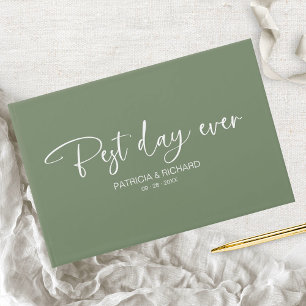 Libro De Visitas Caligrafía moderna Mejor día de la boda