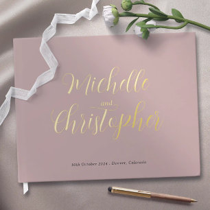 Libro De Visitas Caligrafía moderna para novia y Boda de Groom