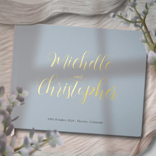 Libro De Visitas Caligrafía moderna para novia y Boda de Groom