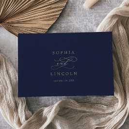 Libro De Visitas Caligrafía romántica de oro | Boda de Monograma de