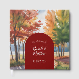 Libro De Visitas Cambio rústico del Boda de las hojas