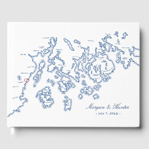 Libro De Visitas Camden Guest Book - Penobscot Bay Maine Map