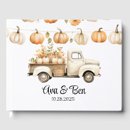 Libro De Visitas Camión de época con Boda de calabazas