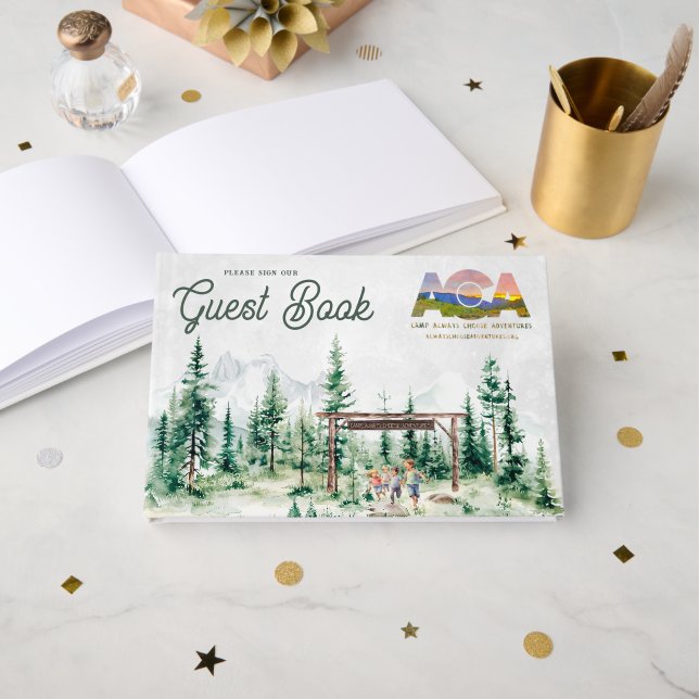 Libro De Visitas Camp Seleccionar siempre aventuras (Anverso Abierto)