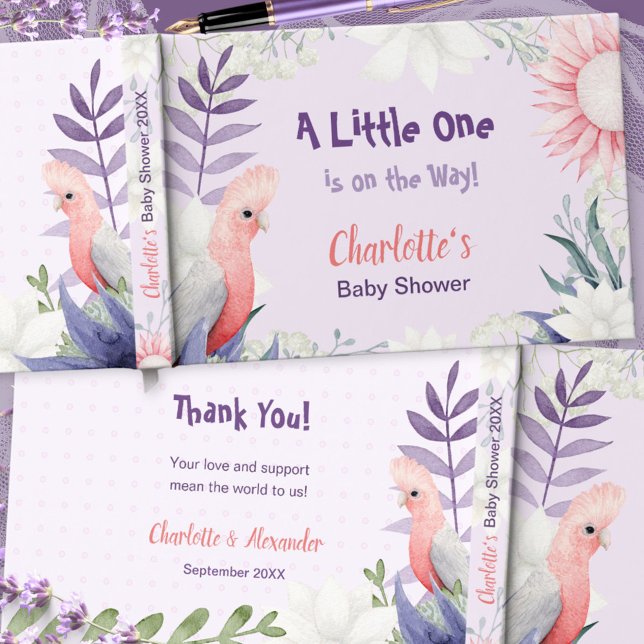 Libro De Visitas Caprichoso Lavanda para un Bebé Shower (Enchanted Lavender Baby Shower Guest Book ©Susanne Sachers - Sunny Mind 🌞)