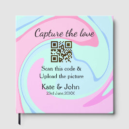 Libro De Visitas Captura el amor añade escaneo QR mezcla mármol ros