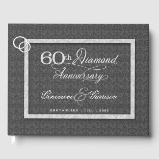 Libro De Visitas Carbón 60º aniversario del diamante con foto