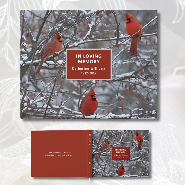 Libro De Visitas Cardenal Relieve metalizado Funeral Guest Book In  (Subido por el creador)