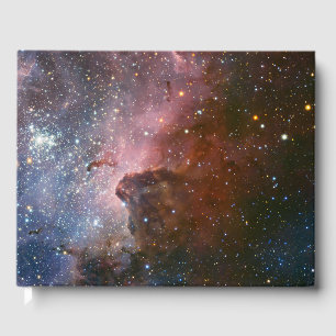 Libro De Visitas Carina Nebulosa Rojo y Azul Telescopio Hubble
