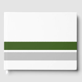 Libro De Visitas Carreras Gris De Luz Verde Forestal Rayas En Blanc