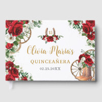 Carro blanco rojo Floral Carro Cowboy Boots Quince