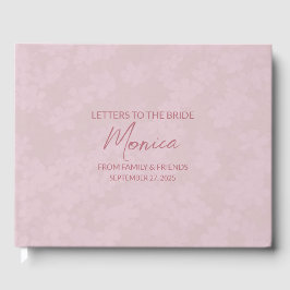 Libro De Visitas Cartas de oro Rosa al bloc de notas Bride Keepsake