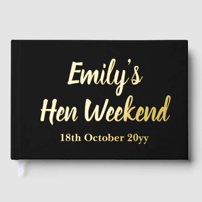 Libro De Visitas Cartas personalizadas a la novia para fin de seman (Anverso)