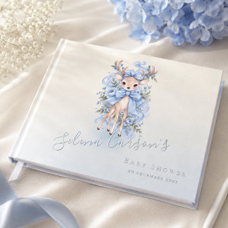 Libro De Visitas Cartilla de 3 anillos para Baby Shower de Ciervo c