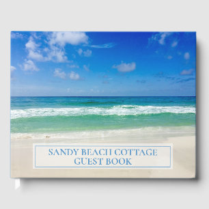 Libro De Visitas Casa personalizado de playa hermosa fotografía oce