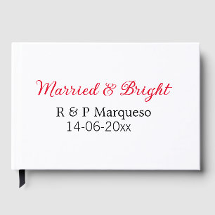 Libro De Visitas Casados y brillantes agregar nombre de la pareja b