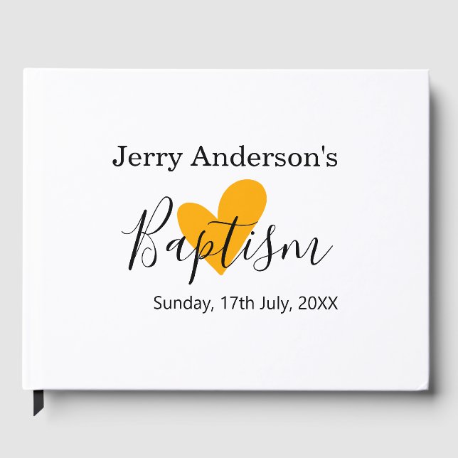 Libro De Visitas Catholic baptism kids modern simple QR minimal (Anverso)