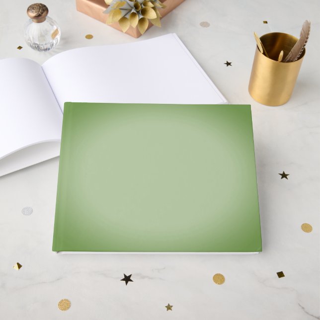 Libro De Visitas Celadón Verde Jade Sólido (Anverso Abierto)