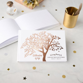Libro De Visitas Celebración de la Vida Árbol Escritura Moderna