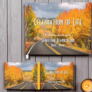 Libro De Visitas Celebración de la Vida en la Carretera Otoñal Memo