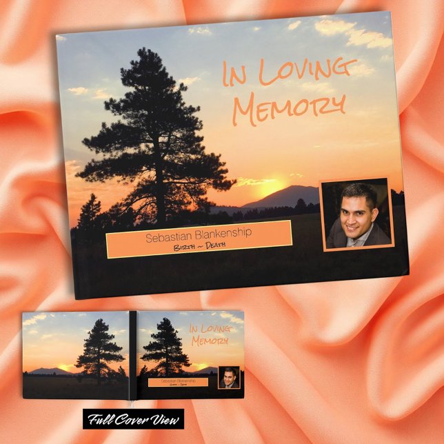 Libro De Visitas Celebración de la vida Personalizado Tranquil Suns (fun cover custom photo design)