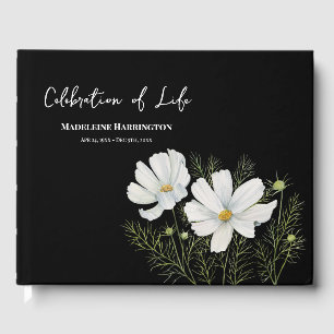 Libro De Visitas Celebración de la vida Pintura de las flores cosma