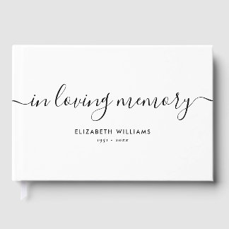 Libro De Visitas Celebración de vida minimalista blanca