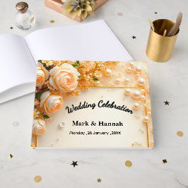Libro De Visitas Celebración del Boda floral personalizado - Person
