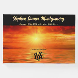 Libro De Visitas Celebración del horizonte del océano atardecer