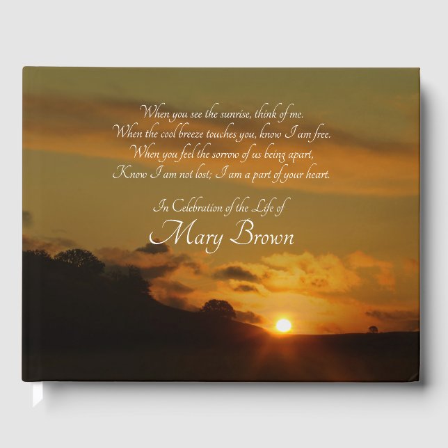 Libro De Visitas Celebración espiritual de la vida (Anverso)