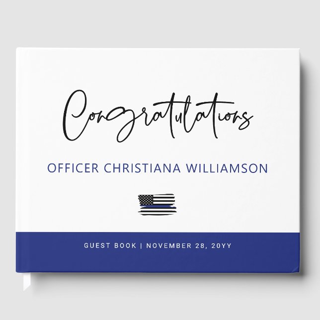 Libro De Visitas Celebración personalizada de jubilación de la poli (Anverso)
