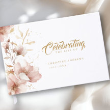 "Celebrando la vida de" elegante funeral floral