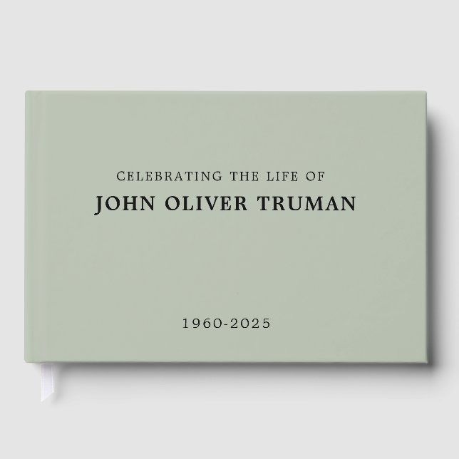 Libro De Visitas Celebrating Life of Custom Memorial Funeral  (Anverso)