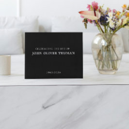 Libro De Visitas Celebrating Life of Personalized Memorial black