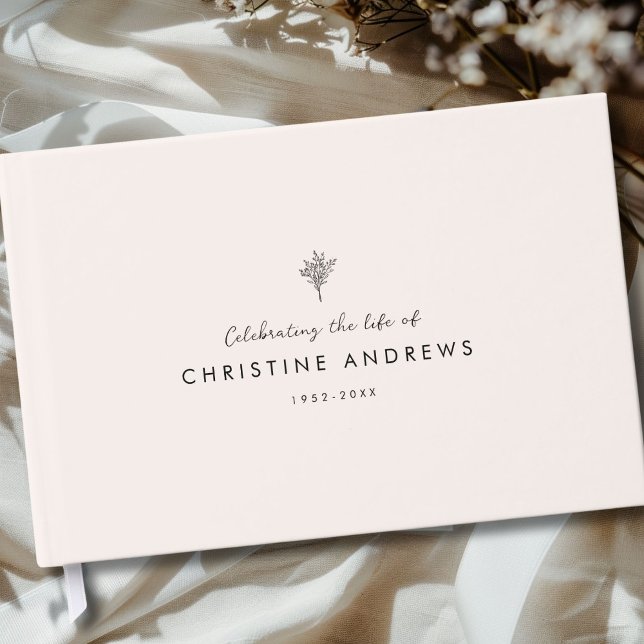 Libro De Visitas Celebration of Life Floral Memorial Beige Mist (Celebration of Life Floral Memorial Beige Mist Guest Book)