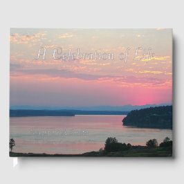 Libro De Visitas Celebration of Life Pink Sunset Memorial
